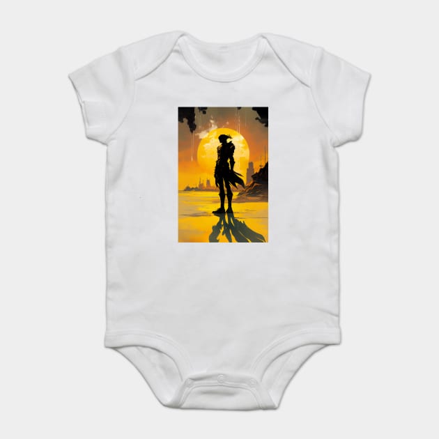 Beyond the Stars: The Alien Bounty Hunter's Lethal Hunt Baby Bodysuit by Darksavage